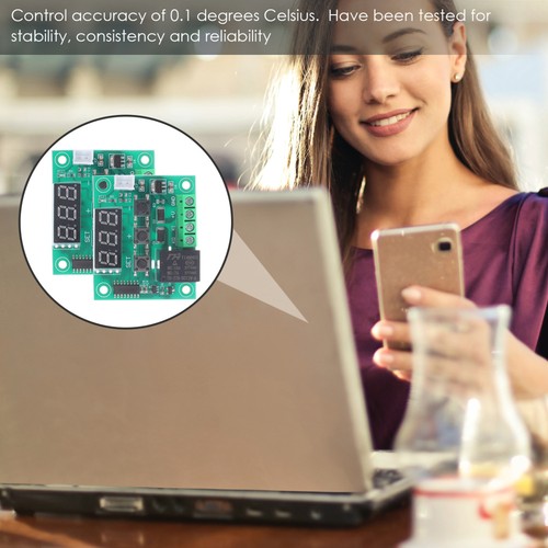 Controlador termostático electrónico micro digital tablero de control de temperatura 2 piezas - Imagen 8 de 12