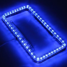12 V 54 Led Color Light License Plate Frame Acrylic Plastic License Plate Cov...