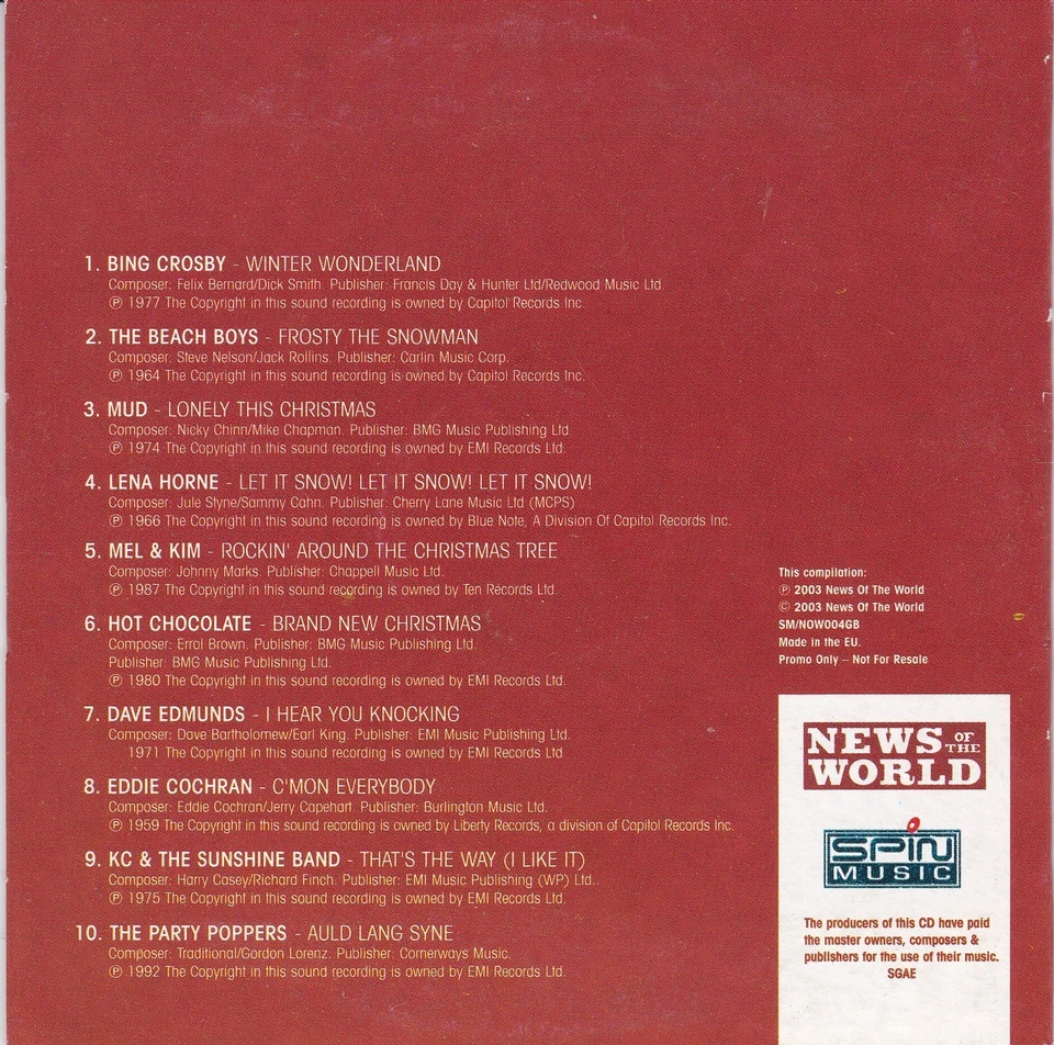 THE NEWS OF THE WORLD CHRISTMAS PARTY ALBUM - Bild 2 von 3