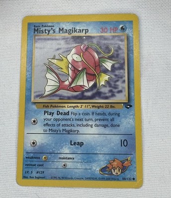 Misty's Magikarp 88/132 Pokémon TCG Gym Challenge  Unlimited LP