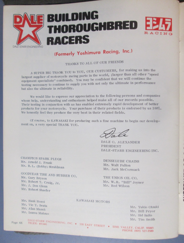 Dale Starr Engineering The Ultimate Z-1 Catalog Formerly Yoshimura Racing Inc - Picture 14 of 15