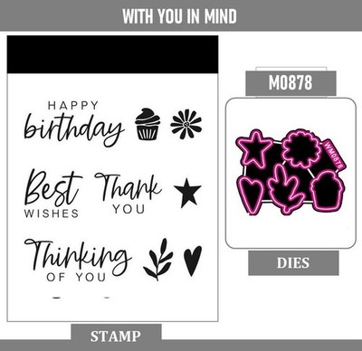 WITH YOU IN MIND Stamps and Cutting Dies Scrapbooking DIY Card Making Craft