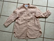 INES DE LA FRESSANGE UNIQLO KIDS NEW! Peach Linen Shirt Dress Sz 3-4 Yrs.