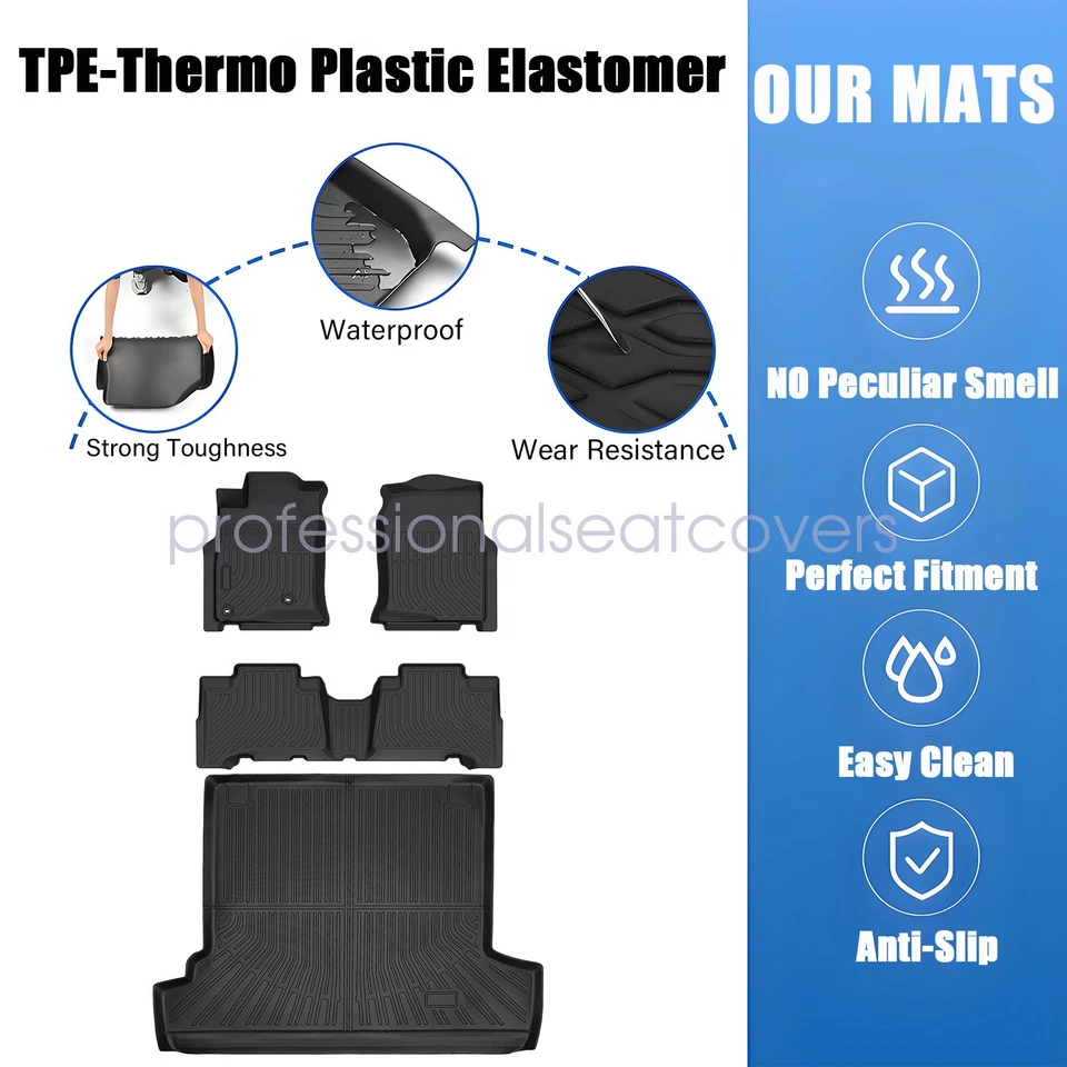 TPE Floor Mats Liners / Trunk Cargo Liner Set For 2003-2009 Toyota 4Runner New Foto 3 de 4