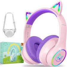 Kids Bluetooth Headphones,Over Ear Kids Headphones Wireless with Mic 50H Play...