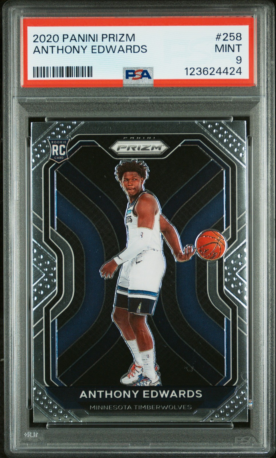 2020 Panini Prizm #258 Anthony Edwards PSA 9