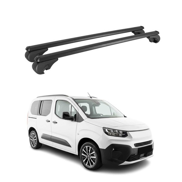 DachträGer GrundträGer FüR Fiat Doblo III 2022-2026 TÜV Aluminium Schwarz 2Tlg-image