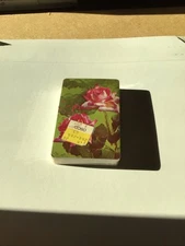 Playing Card Set  Sealed US playing Card Co Pink White Roses Scene