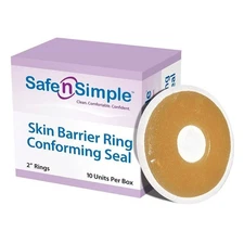 4 Boxes 10 ea. Safe N Simple Standard Skin Barrier Ring Conforming Seal SNS684u2