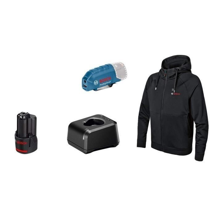 Veste chauffante Bosch GHH 12+18V XA avec 3 niveaux de chaleur active