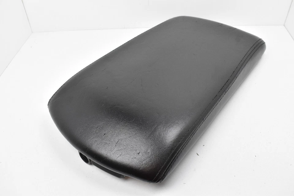 Infiniti QX56 2004-2010 consola central delantera cuero negro reposabrazos tapa cubierta OEM Foto 3 de 4