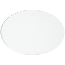 Plymor 6" Round, 3mm Thick Beveled Clear Glass Circle