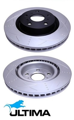 ULTIMA SLOTTED FRONT DISC BRAKE ROTOR SET FOR HOLDEN COMMODORE VF LS3 6.2L V8