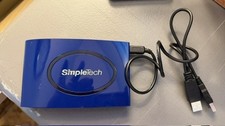 SimpleTech Portable External Hard Drive Blue|250 GB| w/ Dual head USB Port cable