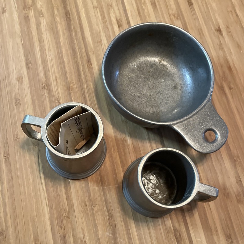 VINTAGE RWP WILTON Columbia PA PEWTER Cups 2 And BOWLS 🇺🇸 USA