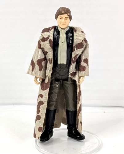 Vintage 1984 Star Wars ROTJ Han Solo Trench Coat Kenner Figure 3.75" No Weapon