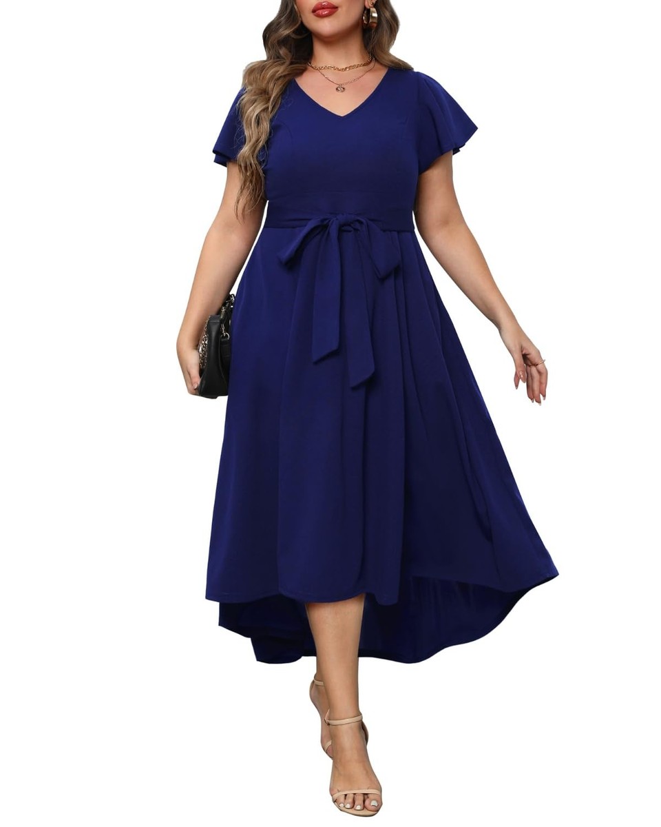 plus size navy blue bridesmaid dresses Navy Blue Plus Size Mismatched Bridesmaid Dresses Long Tulle Bridesmaid Dress SheerGirl