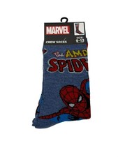 Marvel Spider Man Crew Socks Mens 9-13 Red Blue Character NWT
