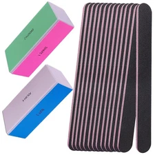 	Nail File and Buffer Set 4 Way Nail Buffers Shine Kit Professional Nail Files	