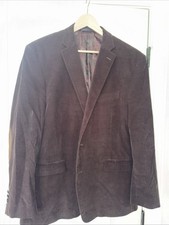 Lauren Ralph Lauren Men's Corduroy Blazer Brown/Brown Patches Paisley Lined 48R