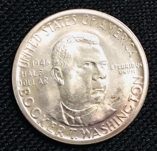 A#109 1946 BOKER T. WASHINGTON GEDENKMÜNZE HALF DOLLAR