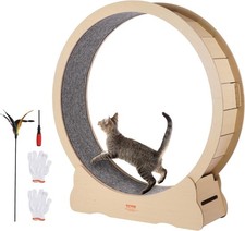 Cat Exercise Wheel, 52" Large Cat Treadmill Wheel for Indoor Cats, Running Wheel