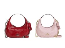 NWT Coach Carmen Mini Crossbody Bag CW036 red /CAM83 powder pink