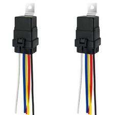 Relay 24V, 30/40 Amp Waterproof Relay Kit, 5-Pin SPDT Automotive Relay, Pack of