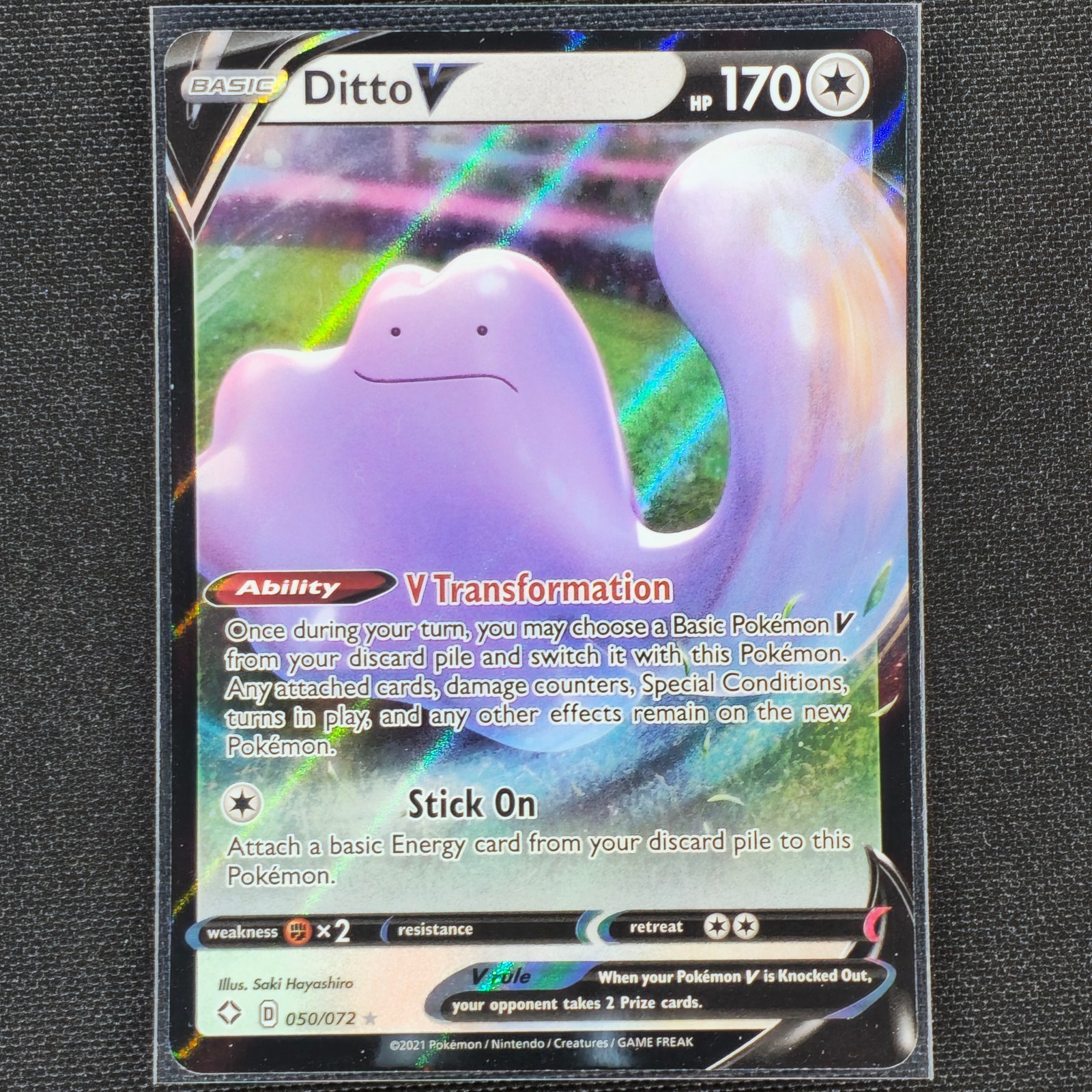 Ditto V - 050/072 - Ultra Rare - Shining Fates - Pokemon Card - NM/M
