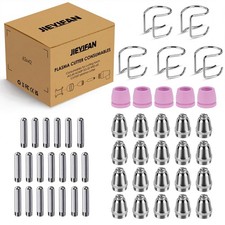 50 Piece AG60P Plasma Cutter Consumables Kit Includes Cutting Torch Tips and...