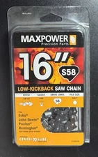 Maxpower low kickback saw chain 16" S58
