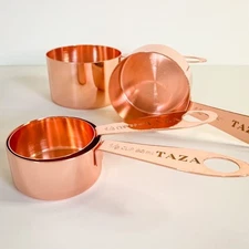 Rose Gold Measuring Cups Set 4-Piece Stainless Steel – Dishwasher Safe