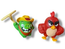 McDonalds Happy Meal Toys Vintage 2016 Angry Birds Movie Red Bird  Cowboy Pig