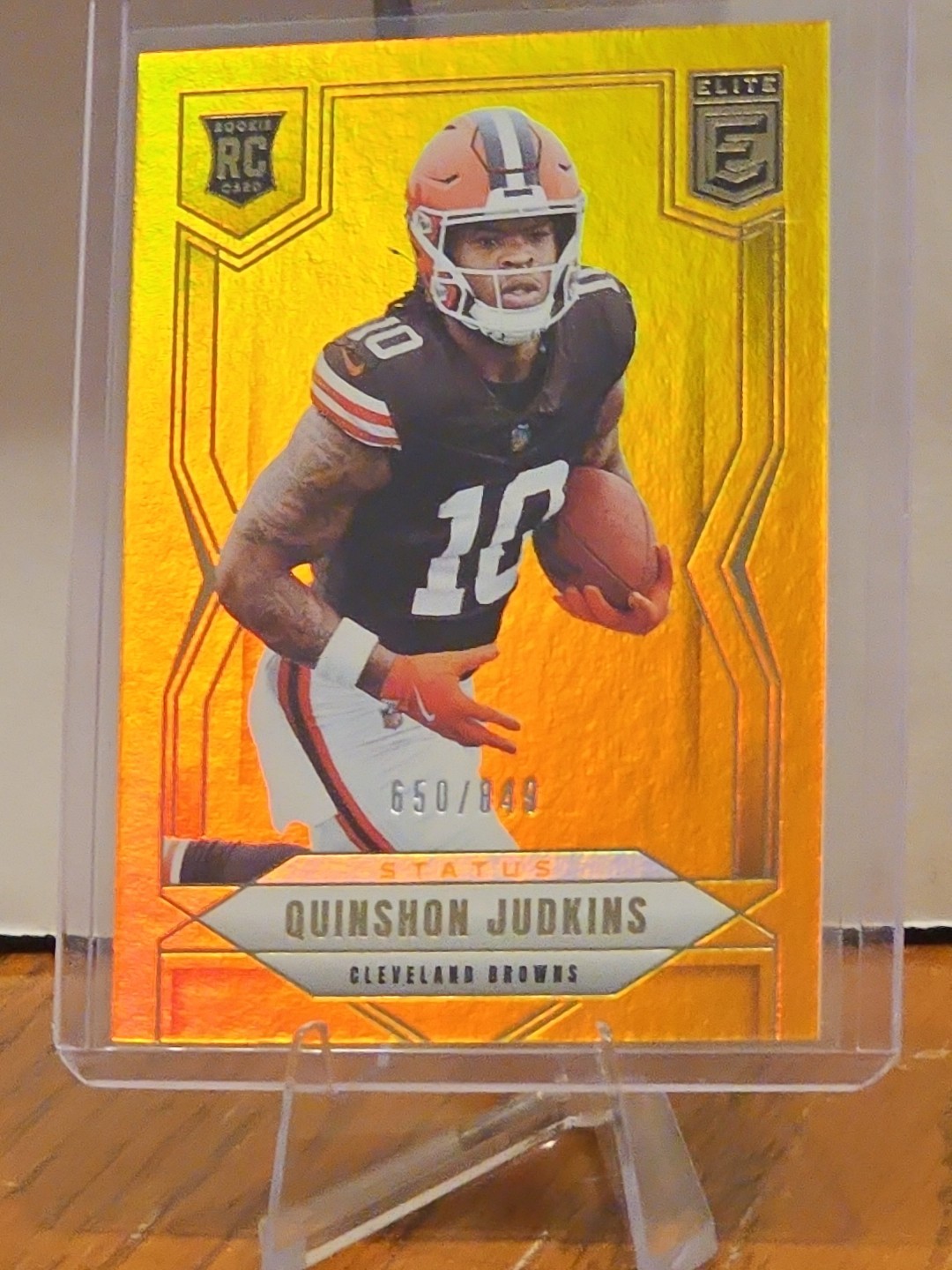 2025 Panini Donruss Elite - Quinshon Judkins #121 Status Metallic Orange /849 RC