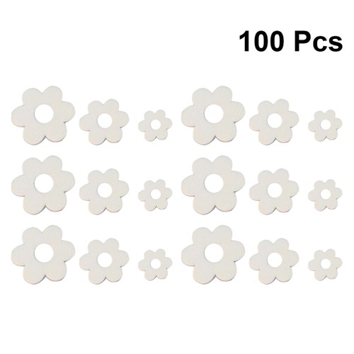 100 PCS DIY Graffiti Toys Cute Decor Coloring Wooden Flower Drawing - Picture 4 of 11
