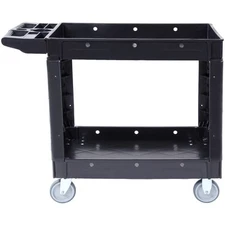 Uimoso Utility Service Cart Rolling Cart 2 Shelf 550LBS with 360° Swivel Wheels