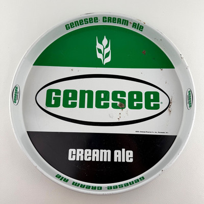 Genesee Brewing Co Cream Ale Beer Rochester NY Vintage Metal Bar Tray 12''