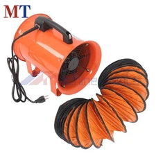 8 Inch Blower Fan with 16.4 FT Hose Exhaust Fan with Duct 180W 900CFM 3450RPM