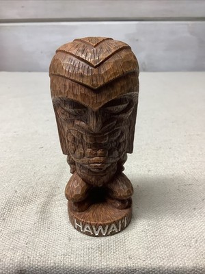Tiki Hawaiian Statue Island Heritage Stamped Resin