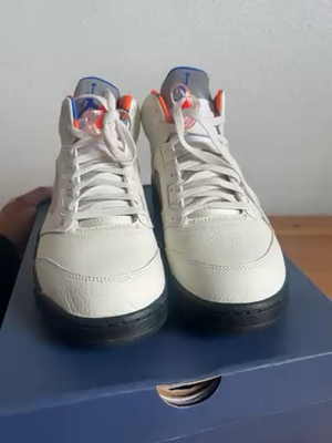 Size 9.5 - Air Jordan 5 Retro International Flight Blue and Orange
