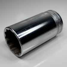 Snap On S421 12 Dr 12pt Sae 1-516 Flank Dr Deep Chrome Socket Usa Vtg 1985 Vgc