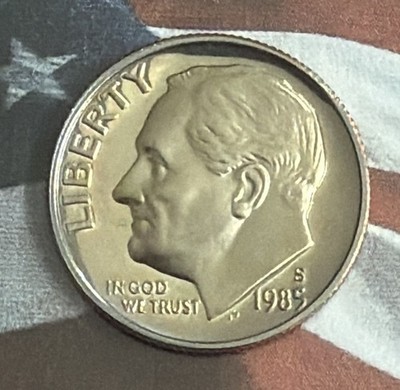 1985 S Roosevelt Clad Dime Proof (MS) **Free Shipping**