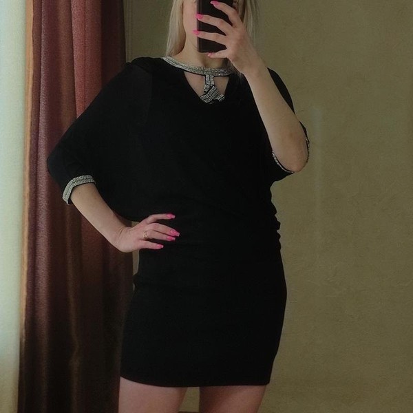 Women Phase Eight Dress Black Viscose 38 / M / 46 #CCXU