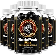 (5 Pack) SodaPeak Max Male Gummies Advanced Men's Wellness Support 150 Gummies