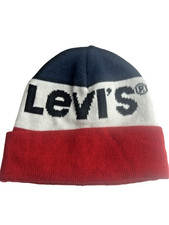 Levi's Olympic Logo Beanie Red White Navy Unisex One Size (C2)