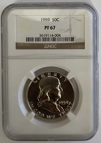 1959-P Franklin Silver Half Dollar 50C NGC PR PF PROOF 67