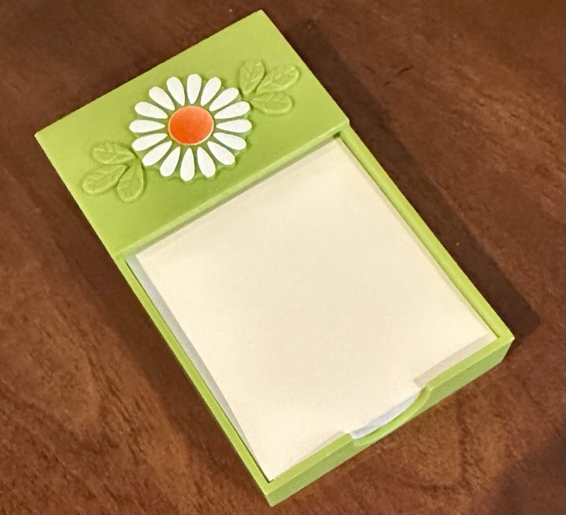 Hallmark Springbok Desk Toppers Green Flower Power Daisy Memo Note Card Holder