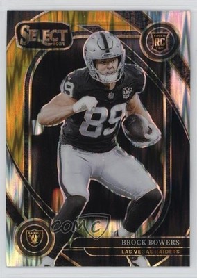 2024 Panini Select Club Level Black & Gold Shock Prizm Brock Bowers #222 0j7s
