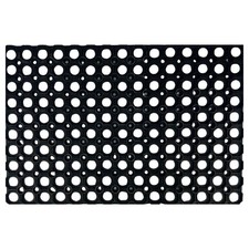 Rubber Door Mat Heavy Duty - Drainage Holes - 12mm Thick - 40cm x 60cm Non-Slip
