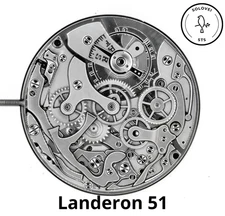 Landeron 51 Swiss Original Watch Parts Chronograph